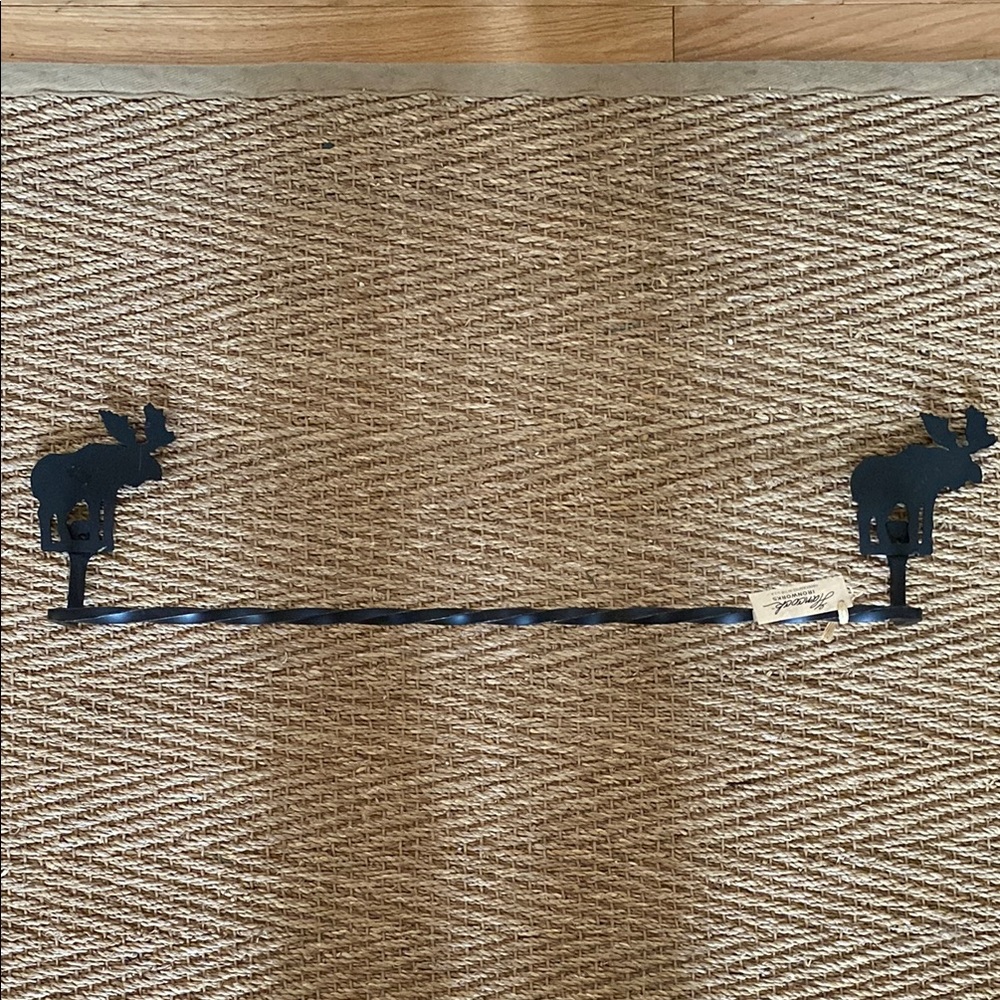 Black Moose Towel Rack Wall Decor by